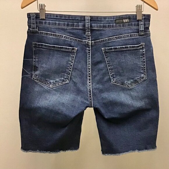 Kut From the Kloth 6 Natalie Denim Women’s Bermuda Shorts Stretch Jeans Cutoffs - Picture 5 of 10